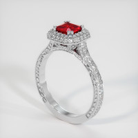Pave Ruby Ring 1.03 Ct., 18K White Gold Preview