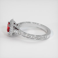 Pave Ruby Ring 1.03 Ct., 18K White Gold Preview