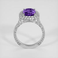 3.17 Ct. Purple Sapphire Ring, 18K White Gold 3