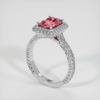 2.06 Ct. Padparadscha Sapphire Ring, 18K White Gold 2