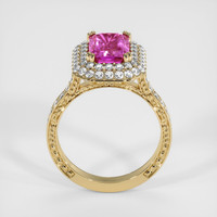 3.48 Ct. Purplish Pink Sapphire Ring, 10K Yellow Gold 3