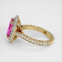 3.48 Ct. Purplish Pink Sapphire Ring, 10K Yellow Gold 4