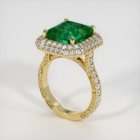 4.89 Ct. Emerald Ring, 18K Yellow Gold 2