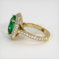 4.89 Ct. Emerald Ring, 18K Yellow Gold 4