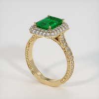 2.55 Ct. Emerald Ring, 18K Yellow Gold 2