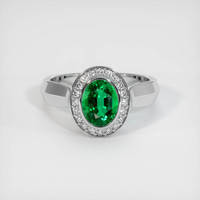 1.16 Ct. Emerald Ring, Platinum 950 1