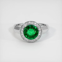 2.17 Ct. Emerald Ring, Platinum 950 1