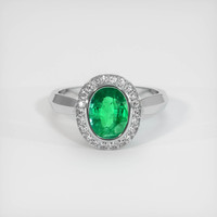 1.82 Ct. Emerald Ring, Platinum 950 1