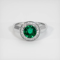 1.23 Ct. Emerald Ring, Platinum 950 1