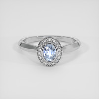 0.57 Ct. Blue Sapphire Ring, Platinum 950 1