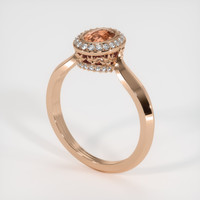 0.75 Ct. Sapphire Ring, 14K Rose Gold 2