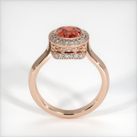 2.58 Ct. Orangish Brown Sapphire Ring, 14K Rose Gold 3