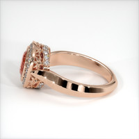 2.58 Ct. Orangish Brown Sapphire Ring, 14K Rose Gold 4