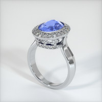 3.09 Ct. Sapphire Ring, 14K White Gold 2