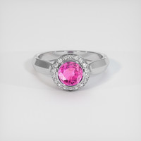 1.67 Ct. Sapphire Ring, 14K White Gold 1