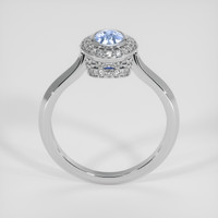 0.57 Ct. Blue Sapphire Ring, 14K White Gold 3