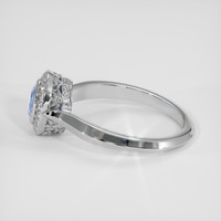 0.57 Ct. Blue Sapphire Ring, 14K White Gold 4