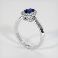 1.63 Ct. Sapphire Ring, 14K White Gold 2