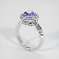 2.13 Ct. Bluish Purple Sapphire Ring, 14K White Gold 2