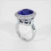 15.11 Ct. Sapphire Ring, 18K White Gold 2