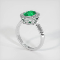 1.82 Ct. Emerald Ring, 18K White Gold 2