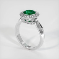 1.23 Ct. Emerald Ring, 18K White Gold 2