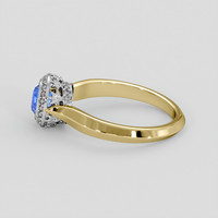 1.00 Ct. Blue Sapphire Ring, 18K White & Yellow 4