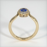 0.75 Ct. Blue Sapphire Ring, 10K Yellow Gold 3
