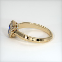 0.75 Ct. Blue Sapphire Ring, 10K Yellow Gold 4