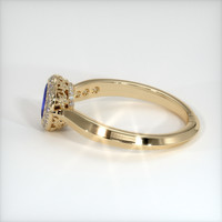 0.67 Ct. Blue Sapphire Ring, 18K Yellow Gold 4