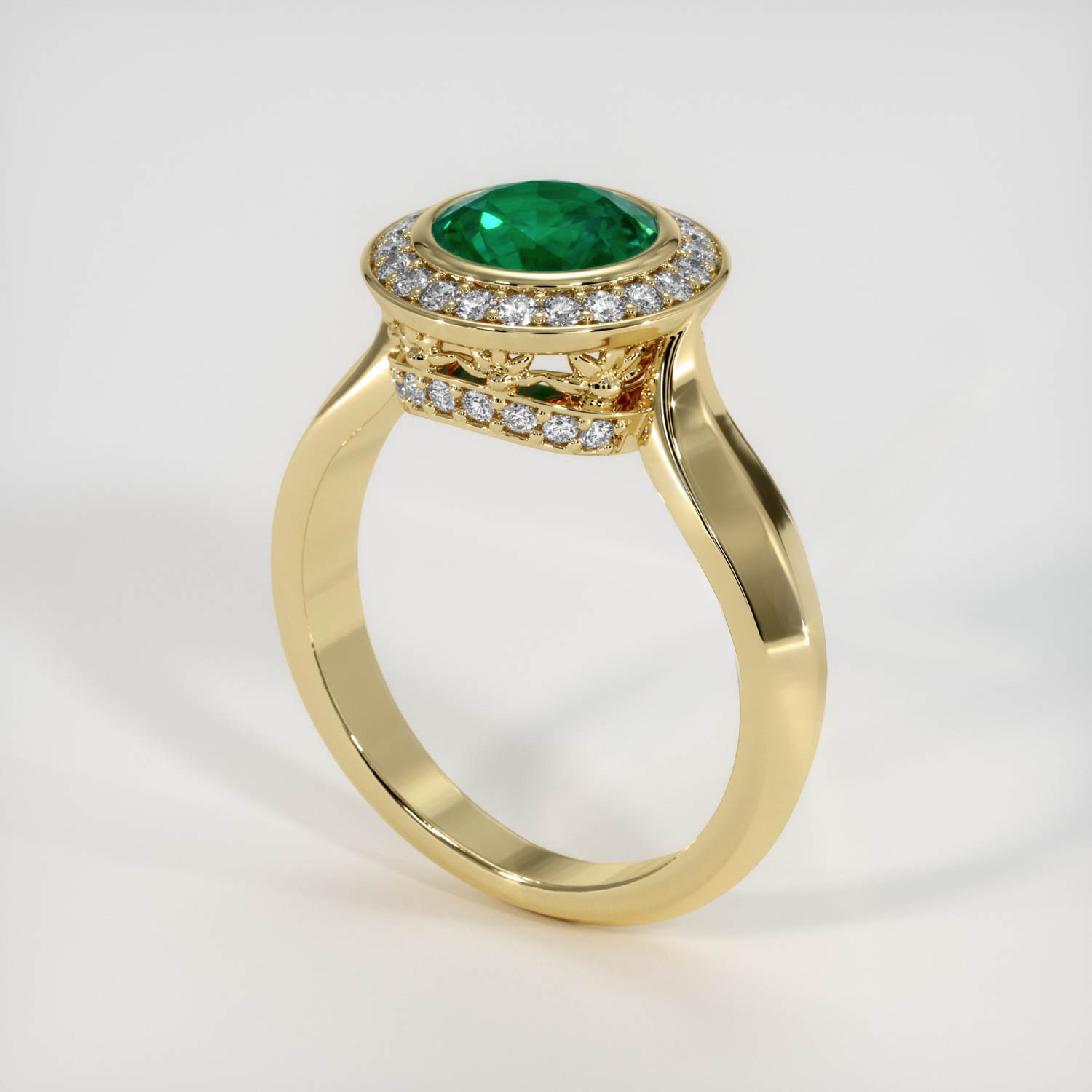 Emerald Ring 1.23 Ct. 18K Yellow Gold | The Natural Emerald Company