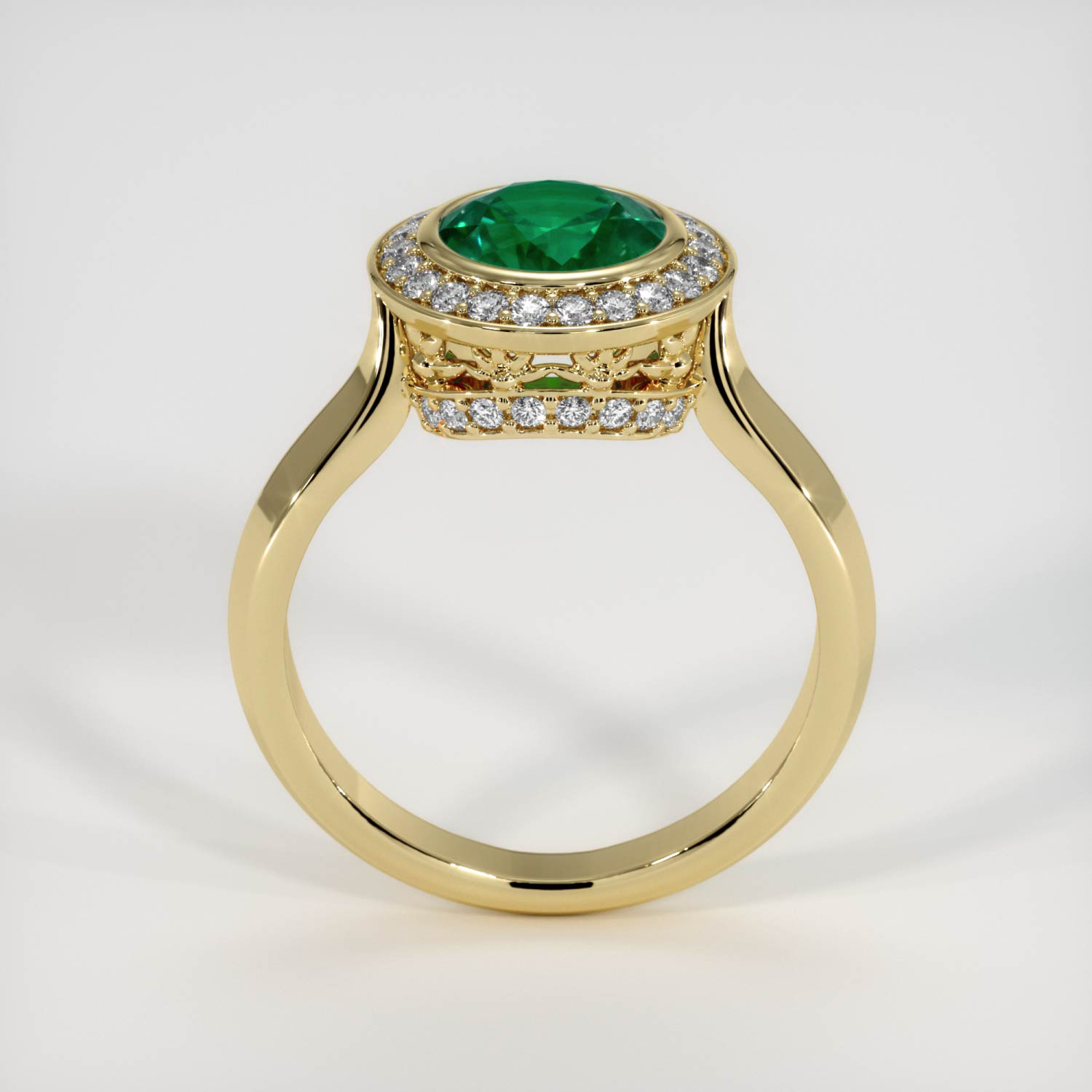 Emerald Ring 1.23 Ct. 18K Yellow Gold | The Natural Emerald Company