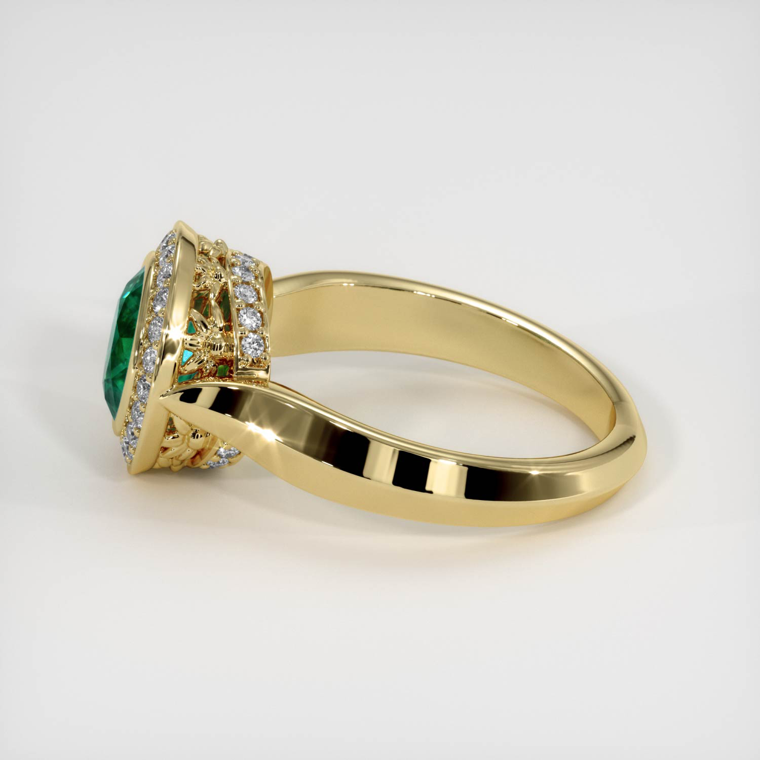 Emerald Ring 1.23 Ct. 18K Yellow Gold | The Natural Emerald Company