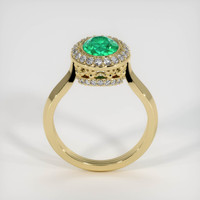 1.24 Ct. Emerald Ring, 18K Yellow Gold 3