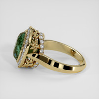 7.02 Ct. Bluish Green Sapphire Ring, 18K Yellow Gold 4