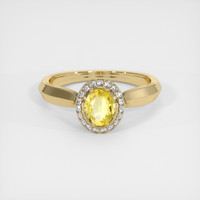 0.65 Ct. Sapphire Ring, 18K Yellow Gold 1