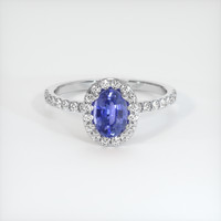0.69 Ct. Blue Sapphire Ring, Platinum 950 1