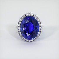 13.50 Ct. Blue Sapphire Ring, Platinum 950 1