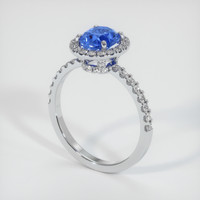 1.63 Ct. Blue Sapphire Ring, Platinum 950 2
