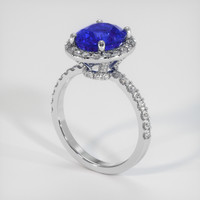 3.53 Ct. Blue Sapphire Ring, Platinum 950 2