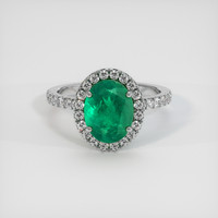 2.17 Ct. Emerald Ring, Platinum 950 1