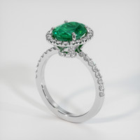 2.17 Ct. Emerald Ring, Platinum 950 2