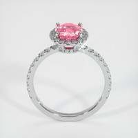 2.24 Ct. Reddish Pink Sapphire Ring, Platinum 950 3