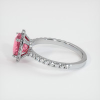 2.24 Ct. Reddish Pink Sapphire Ring, Platinum 950 4