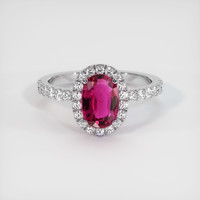 1.00 Ct. Pink Sapphire Ring, Platinum 950 1