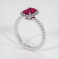 1.00 Ct. Pink Sapphire Ring, Platinum 950 2