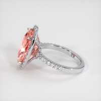 9.05 Ct. Padparadscha Sapphire Ring, Platinum 950 4