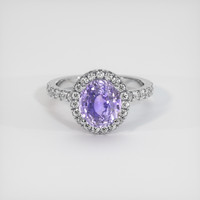 3.56 Ct. Purple Sapphire Ring, Platinum 950 1