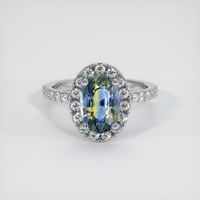 1.43 Ct. Bi Color Sapphire Ring, Platinum 950 1