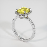 3.06 Ct. Sapphire Ring, Platinum 950 2